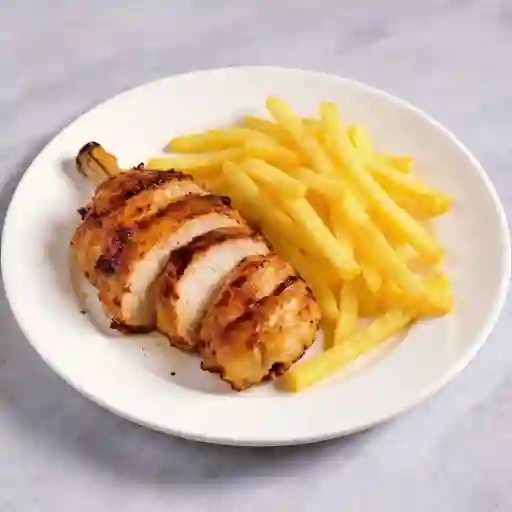 Cerdo Asado con Papas Fritas