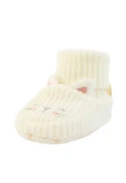 Botines Calcetín Tejido Soft Niña Crudo 0 a 6 Meses 821 Ficcus