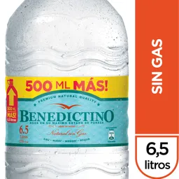 Benedictino Agua Natural sin Gas Libre de Sodio
