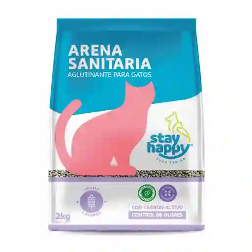 Stay Happy Arena Sanitaria para Gato Aglutinante Aroma Lavanda