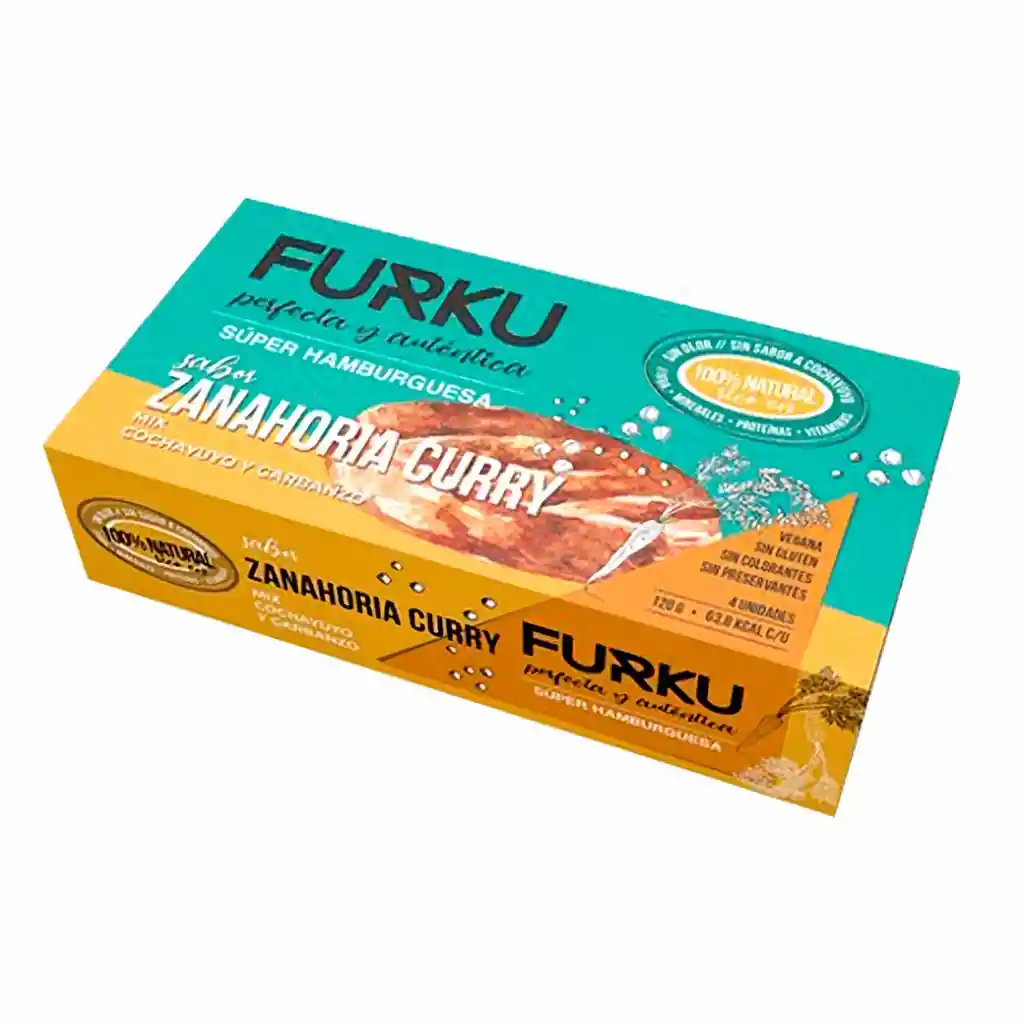Cochayuyo Furkü Hamburguesa Zanahoria. Curry. Garbanzo Y