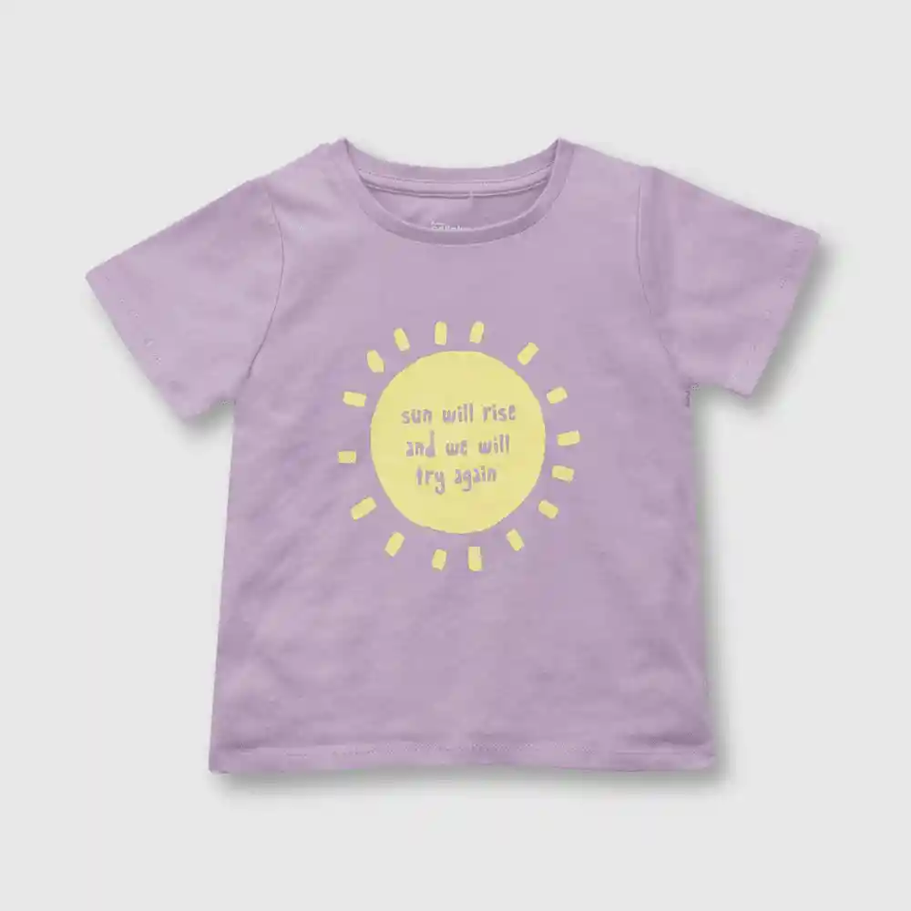 Polera Sol De Niña Morado Talla 3/6m