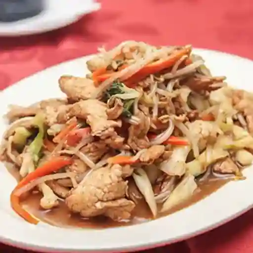 Chapsui de cerdo con arroz