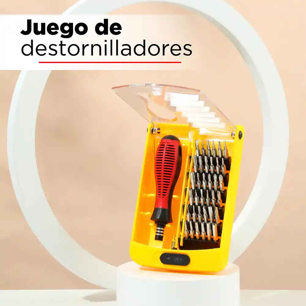 Miniso Set De Desarmadores Amarillo 37 Pzs