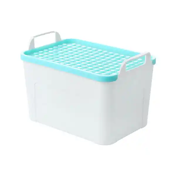 Organizador de Plástico Apilable S Negro y Blanco Miniso