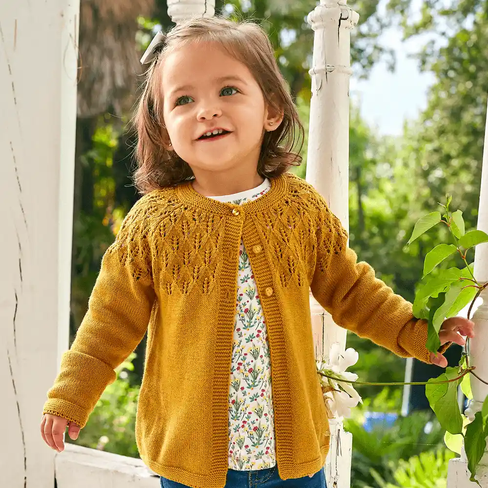 Polera Con Vuelos De Niña Blanco Talla 3 Años