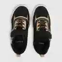 Zapatillas Velcro Elástico Chunky Negro Talla 32