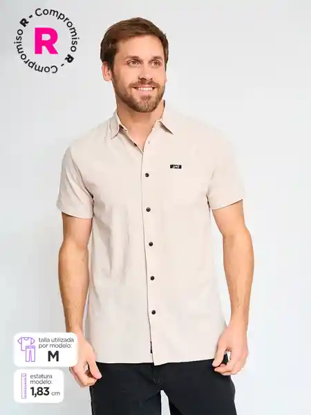 Half Camisa Manga Corta Donnie Ecru M SS25