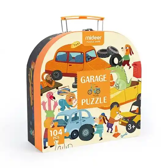 Mideer Puzzle Maleta Garage 104 Piezas