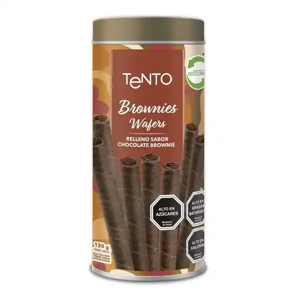 Tento Galleta Waffer Relleno Brownie