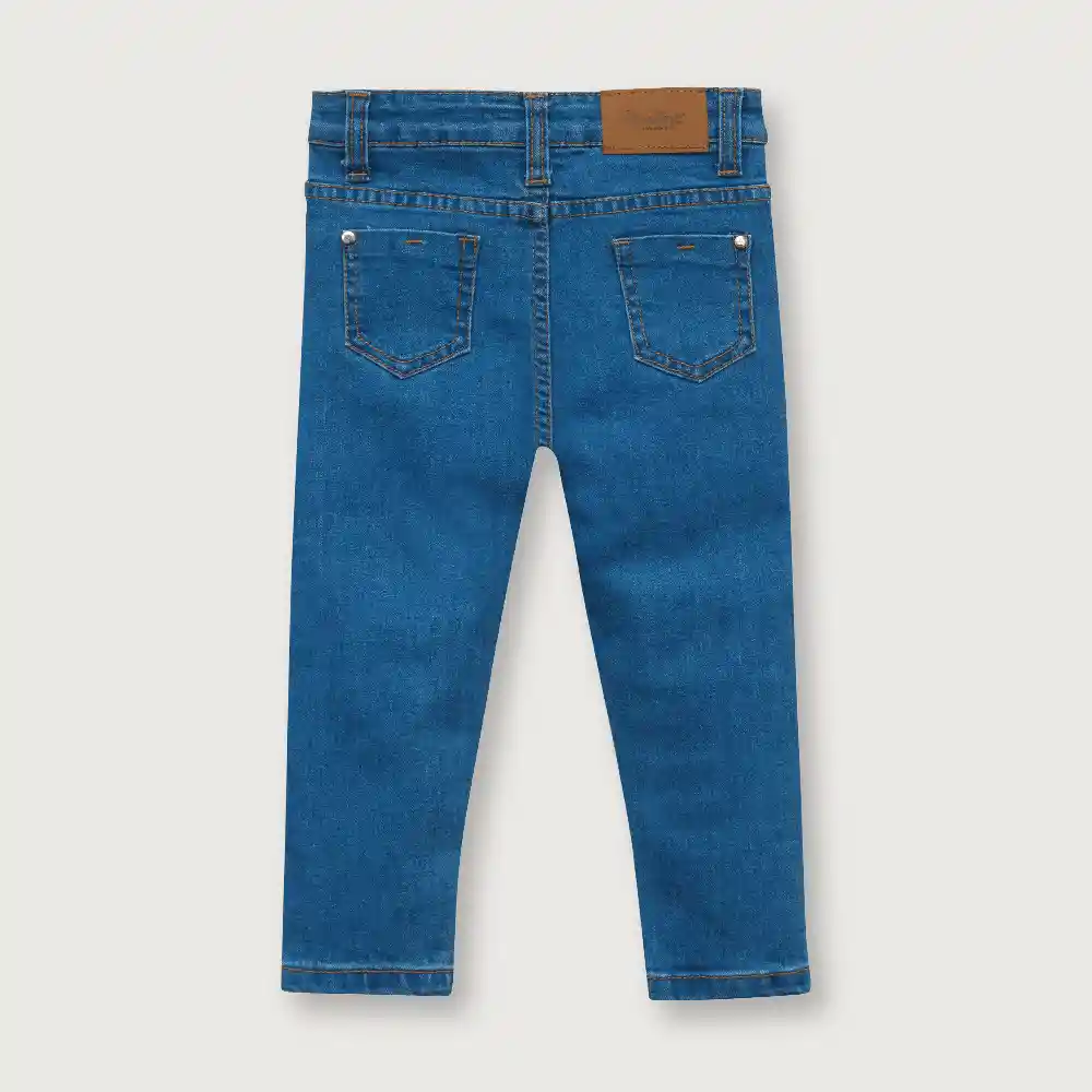 Jean Esencial Para Niña Celeste Talla 12m