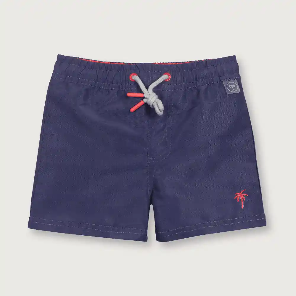 Traje De Baño Unicolor De Niño Navy Talla 2a