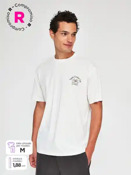 Index Polera Manga Corta M2 Fonica Blanco S SS25