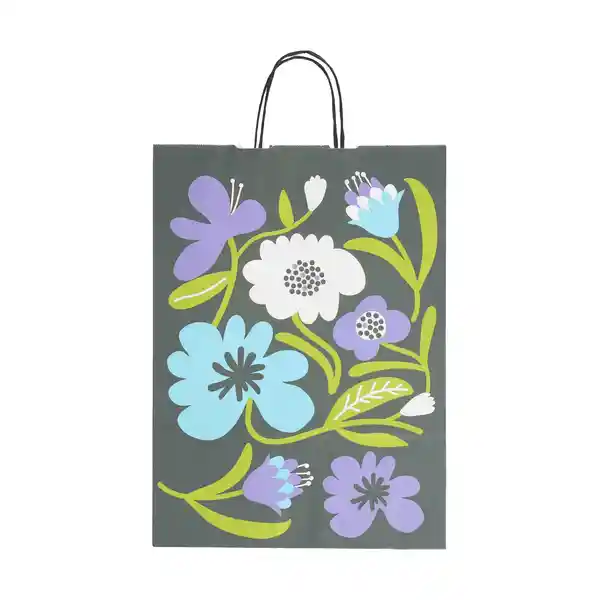 Bolsa Papel de Regalo m Diseño Floral 30 x 10 x 41 cm