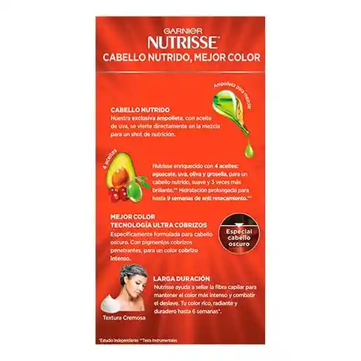 Nutrisse Tinte en Crema Colorissimos Tono 6646 Cobrizo Rubi