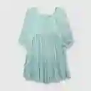 Vestido Amplio de Niña Aqua Talla 2A Colloky