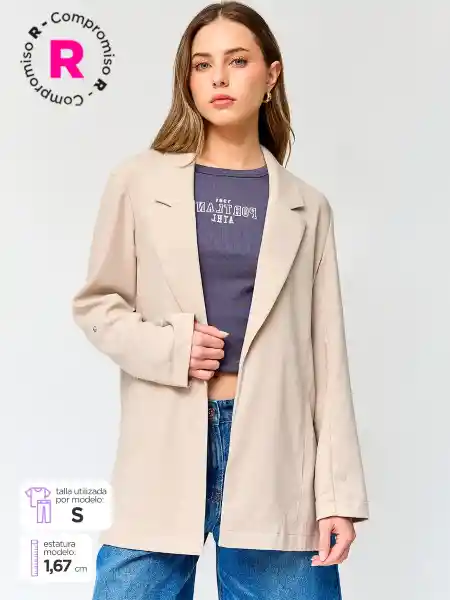 Index Blazer Cort Epunta Cor Beige S S25