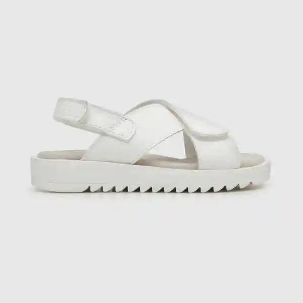 Sandalias Doble Ajuste de Niña Blanco Talla 22 Colloky