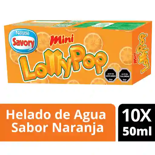 Savory Lolly Pop Helado de Agua Sabor a Naranja