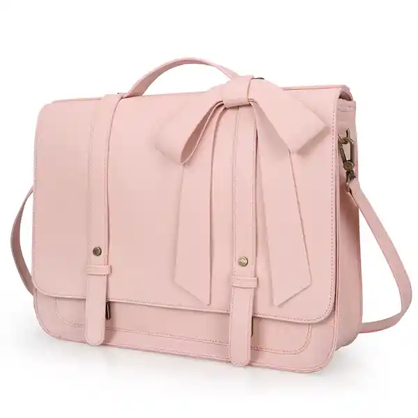 Ecosusi Maletín Bow Removible Para Laptop Rosado 14.7"
