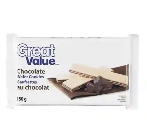 Great Value Galleta Wafer Rellena con Crema de Chocolate