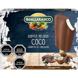 Guallarauco Barra Helada de Coco Cubierta de Chocolate