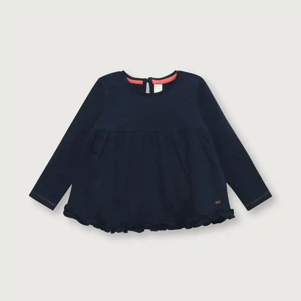 Polera Manga Larga Navy Para Niña Talla 2a