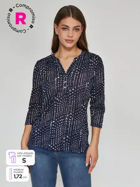 Polera M34 Basic D Ess Marino XXL S25