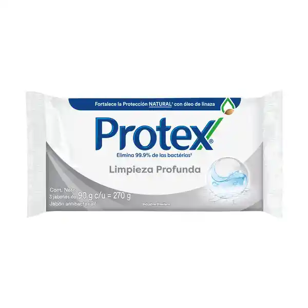 Jabón de Tocador Protex Limpieza Profunda 90 g x 3 Und