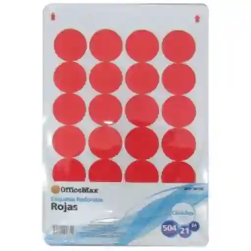Etiquetas Redondas Rojas