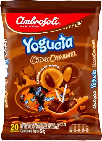 Ambrosoli Yogueta de  Chococaramel con Relleno Blando a Chocolate