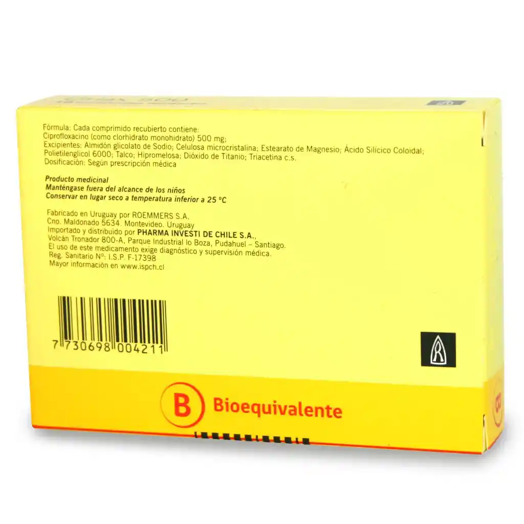 Ciprofloxacino Ciriax (500 Mg)