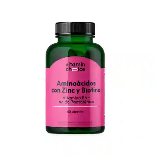 Vitamin Choice Suplemento Alimenticio Aminoácidos Zinc y Biotina