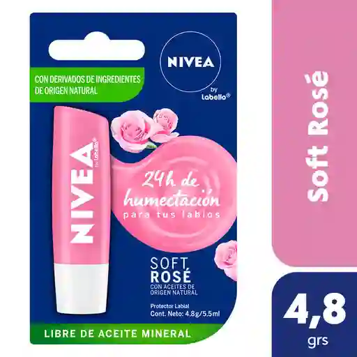 Nivea Protector Labial Labello Color Suave Rosa