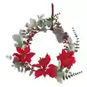 Corona de Flores y Hojas Navideña 30 cm Casaideas