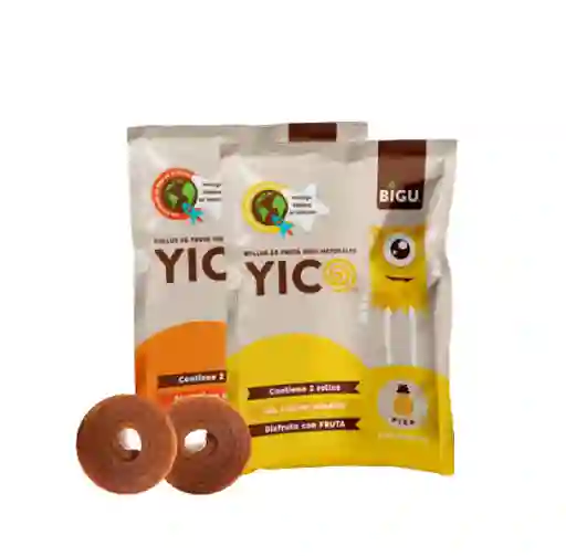Yicos Pack Rollo de Fruta Deshidratada Mango-Piña