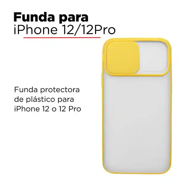 Funda Para Iphone 12/12 Pro Con Cubierta Deslizante Miniso