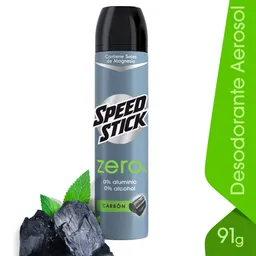 2x Speed Stick Desodorante Zero% Carbon en Spray
