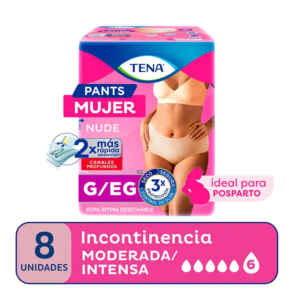 Pañales Para Adultos Tena Pants Mujer Geg