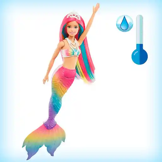 Barbie Juguete Dreamtopia Sirena Arcoiris Magico