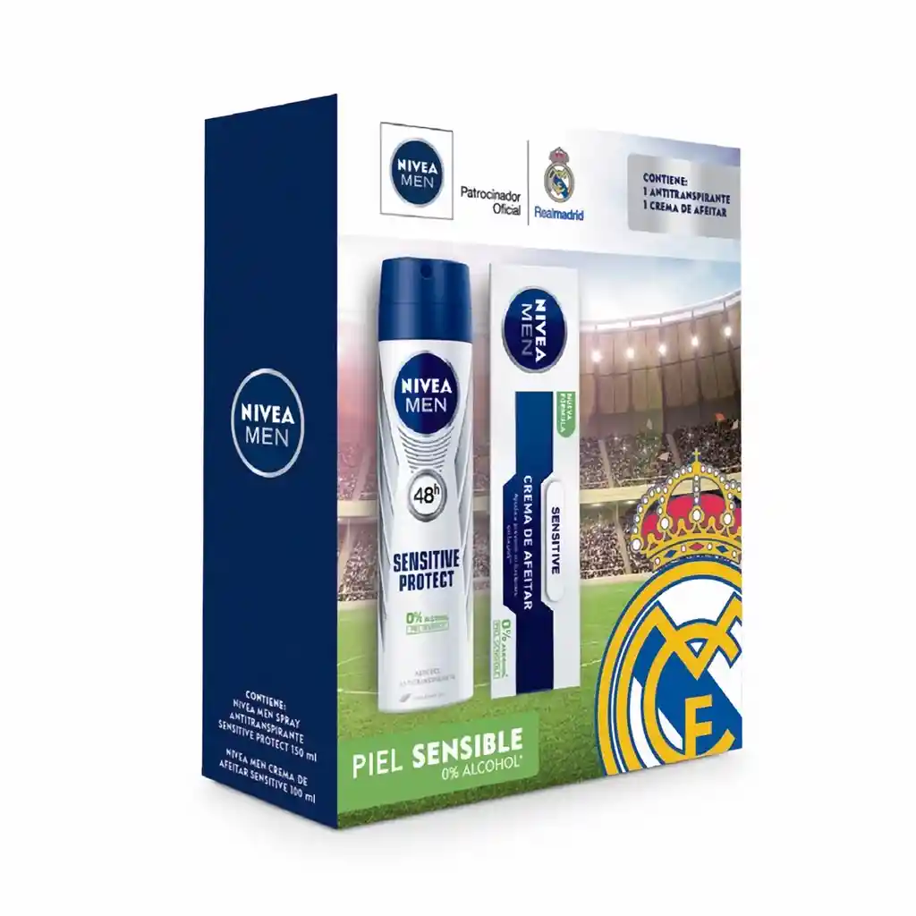 Nivea Men Pack Antitranspirante Sensitive Protect + Crema de Afeitar Sensitive