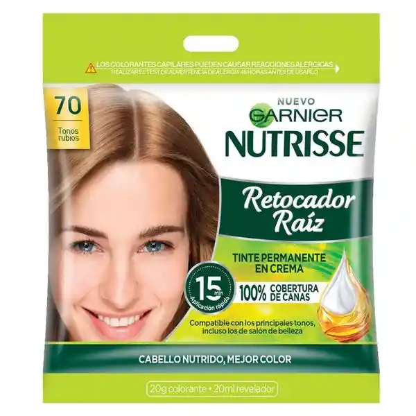 Nutrisse Tinte Permanente en Crema Retocador Raíz Tono 70 Rubio