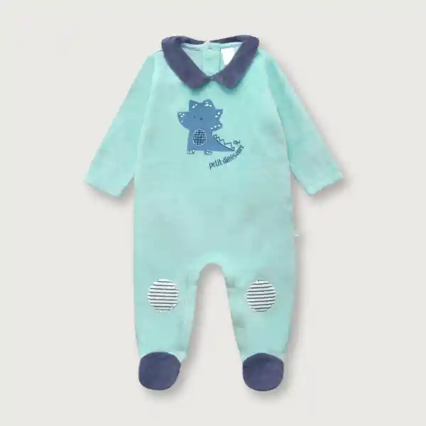 Osito o Parche en Rodillas de Bebé Niño Celeste Talla 3M