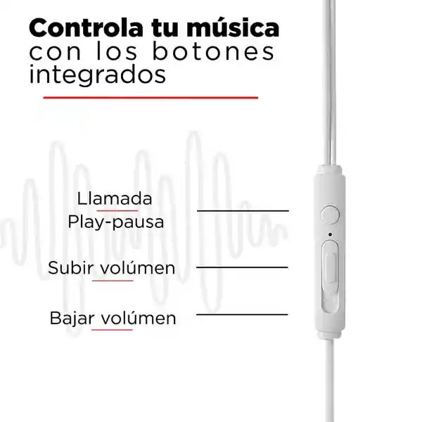 Miniso Audífonos Con Cable y Funda Tipo Cápsula Blanco