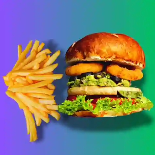 Burger Fantastic + Papas Fritas