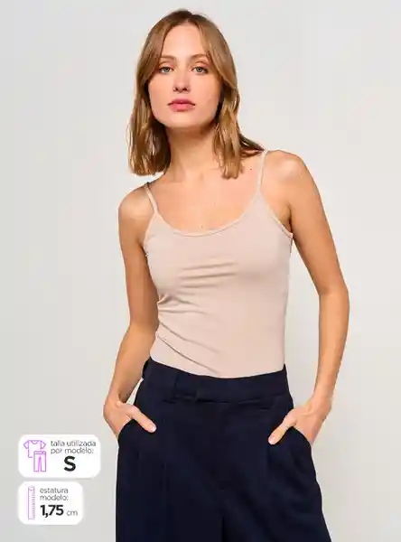 Marquis Polera Sin Mangas Tiritas Ess Noos Beige Talla L