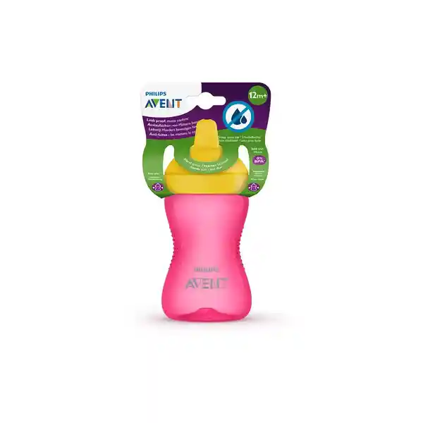 Vaso Hard Spout Cup Avent Rosa 300 mL