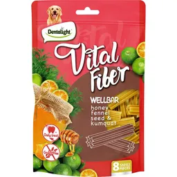 Dentalight Vital Fiber Snack Para Perro Wellbar Miel