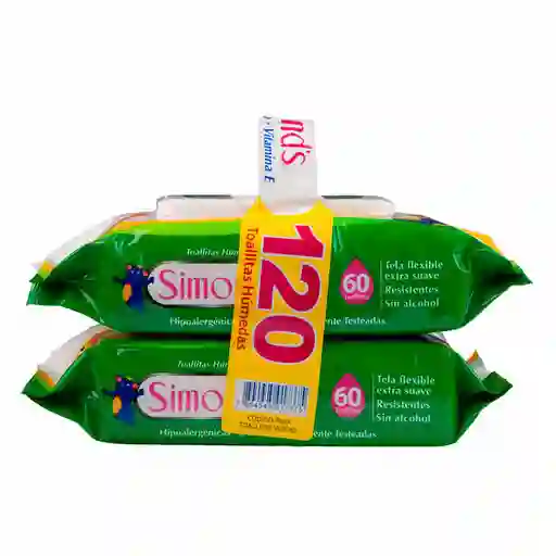 Simonds Pack Toallas Wipes Extra Suaves Aloe Vera