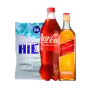 Combo Johnnie Walker Whisky Roja + Coca-Cola Gaseosa + Hielo